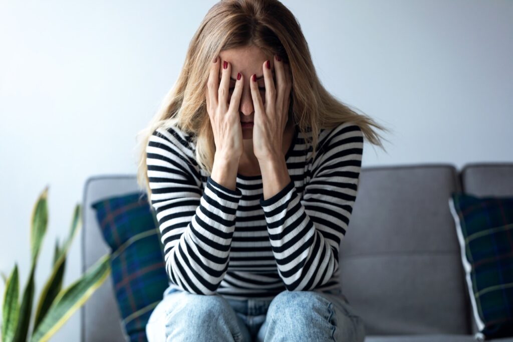 Woman working through emotional distress using cbt therapy in fresno, california.
