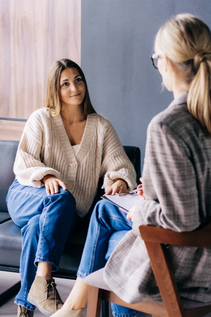 Woman getting therapy for mood disorders