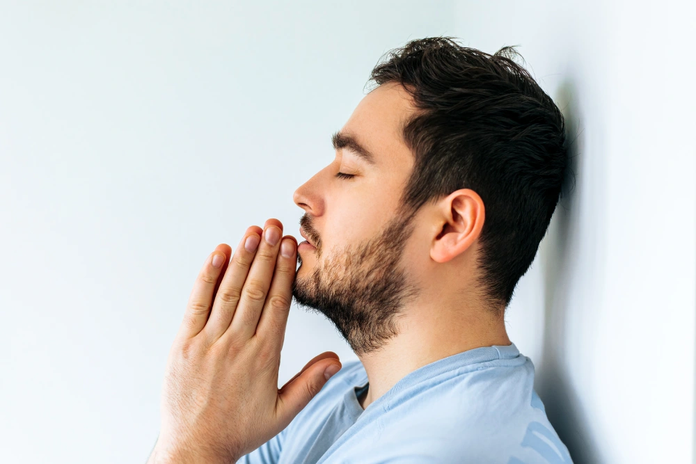 Man learning about panic disorder.