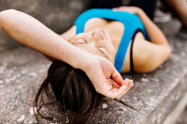 Woman concerned with passing out from a panic attack.